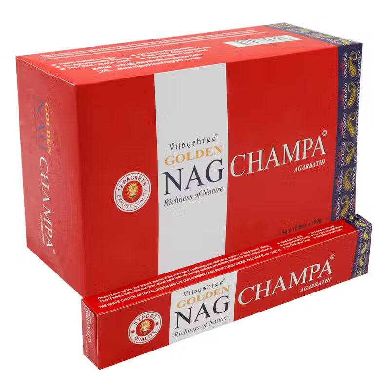 Golden Nag Champa Incense – 15 g Pack