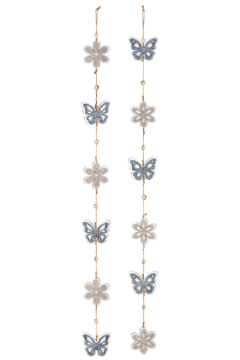 Decorative Felt Hanging, "Nature's Grace Garland" SET OF 2