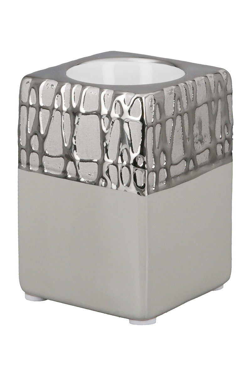 Tealight candle holder, "Steel Twilight"