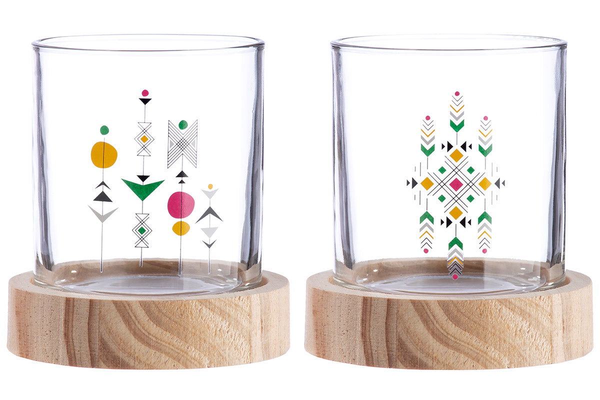SET OF 2, Stormlight, cylindrical, "Ethnic Glow"