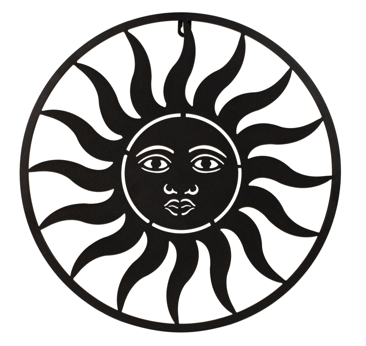 Metal wall decoration, "My Cypriot Sun - black"