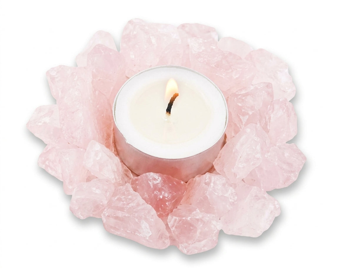 Gemstone Tealight & Incense Stick Holder, In Gift Box β Individual Piece
