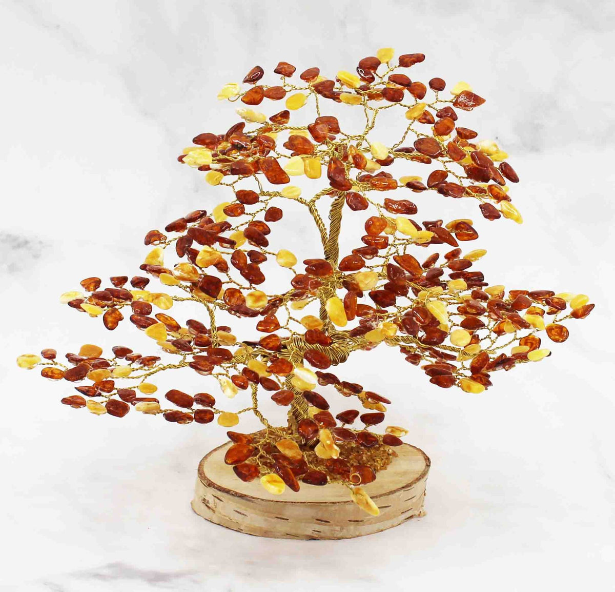Handmade Amber Tree - BIG SIZE, H: 18 cm, 420 stones