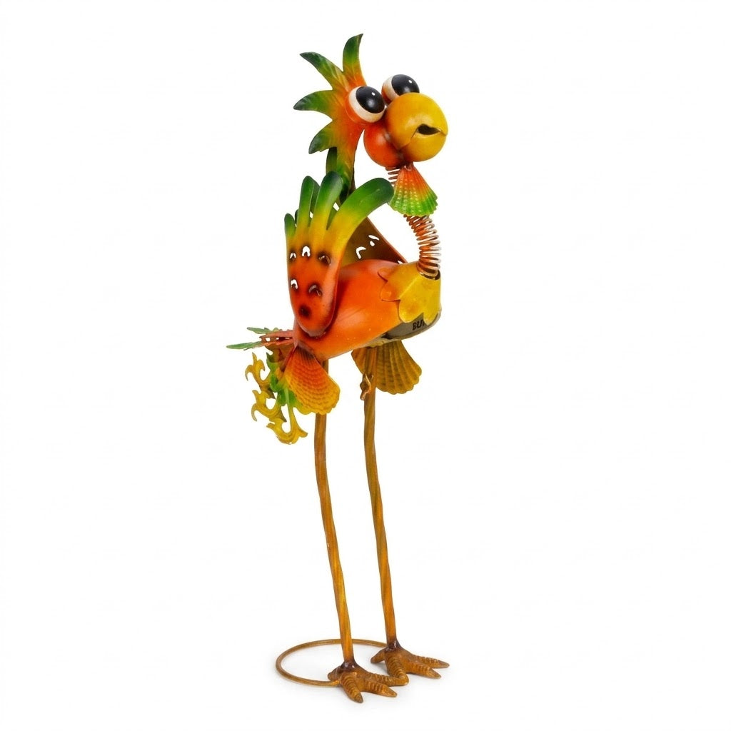 Metal Bird Colorful Standing, "Funny Guy"