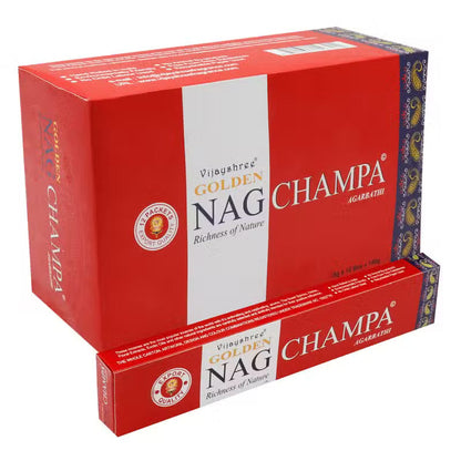 Golden Nag Champa Incense – 15 g Pack