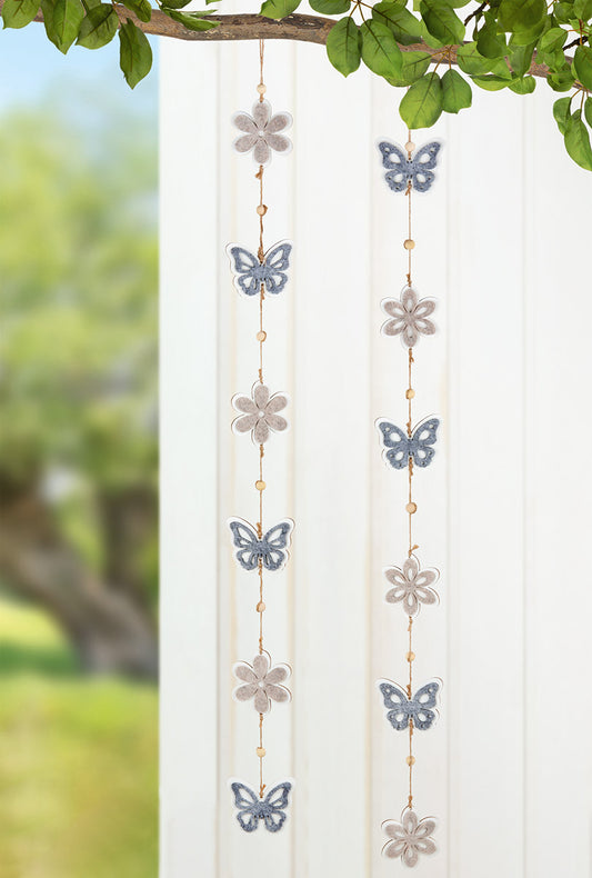 Decorative Felt Hanging, "Nature's Grace Garland" SET OF 2