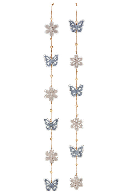 Decorative Felt Hanging, "Nature's Grace Garland" SET OF 2