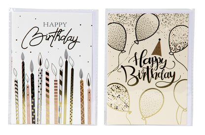 SET OF 3, Greeting Card "Birthday"| 17.5x12.5 cm with Envelopes