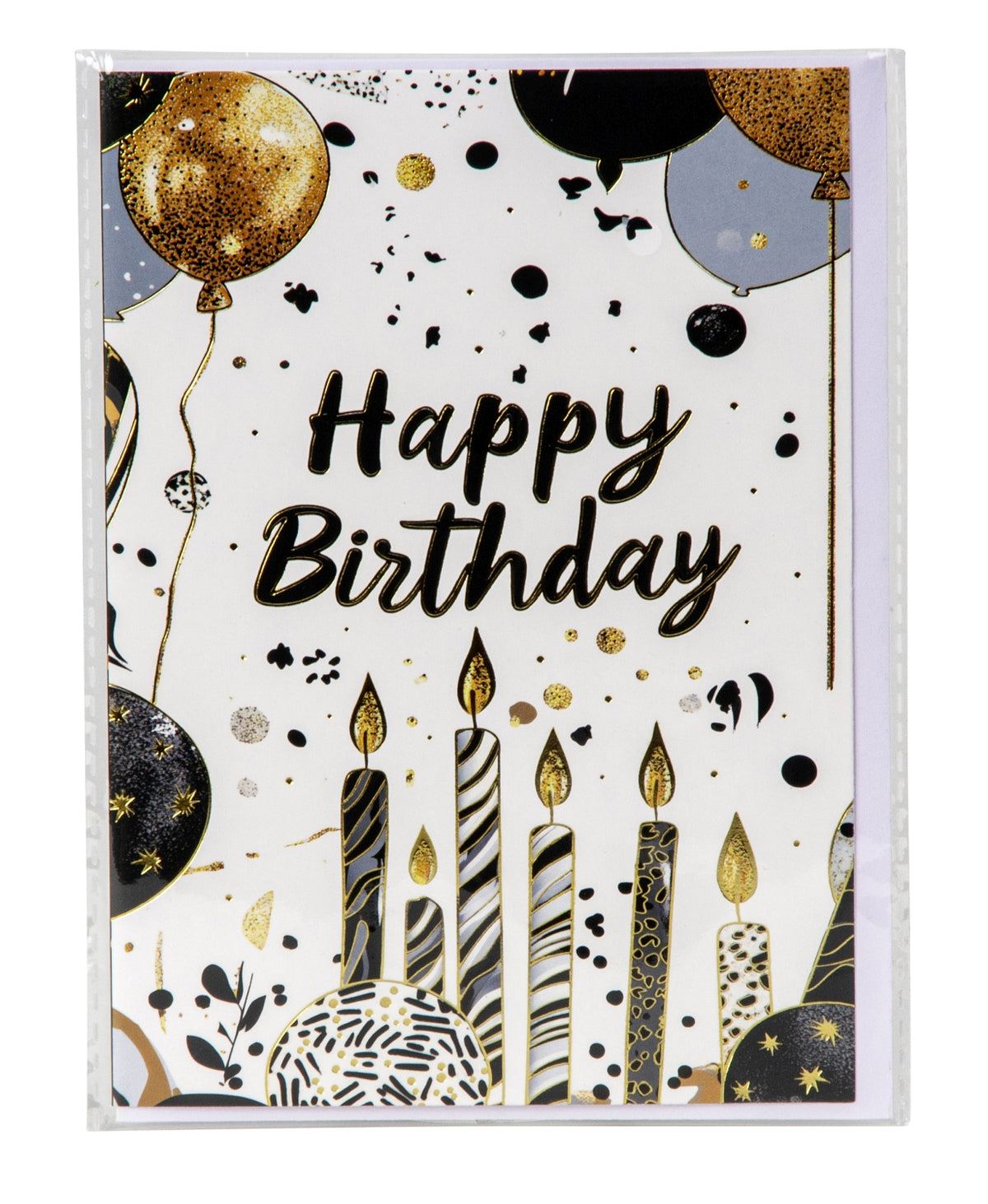 SET OF 3, Greeting Card "Birthday and Flowers" | 17.5x12.5 cm with Envelopes