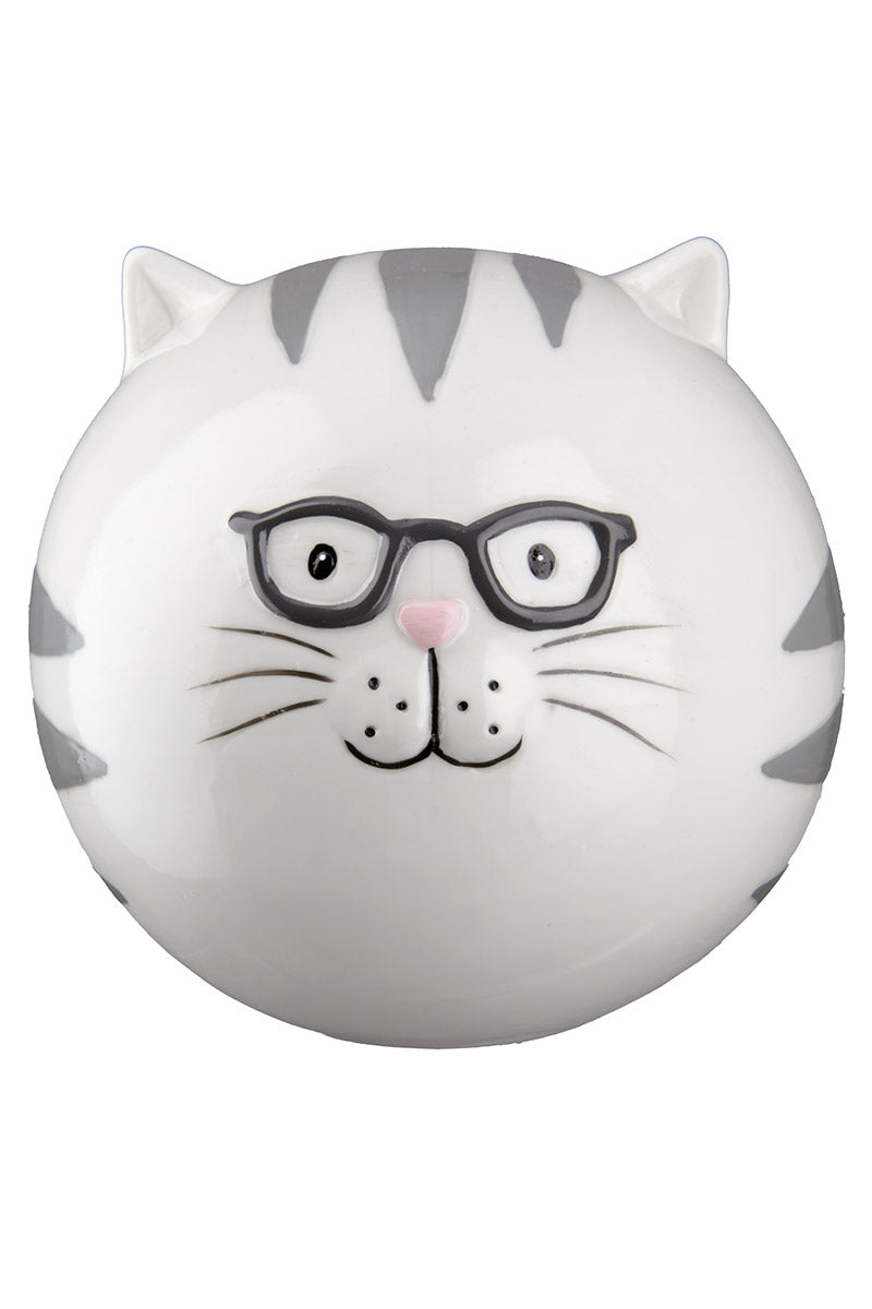 Money box, cat, round, "Petit Savant"