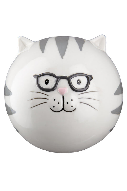 Money box, cat, round, "Petit Savant"