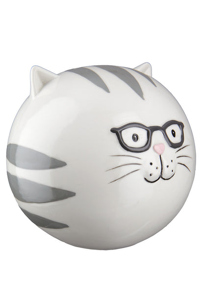 Money box, cat, round, "Petit Savant"