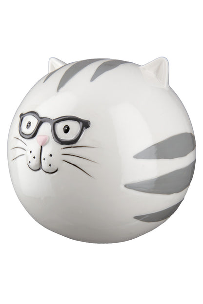 Money box, cat, round, "Petit Savant"