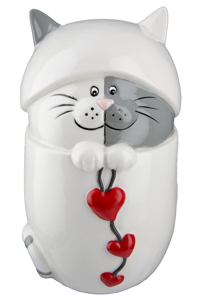 Money box, Cat, H: 18 cm, "Cuddle Cat Cupid"