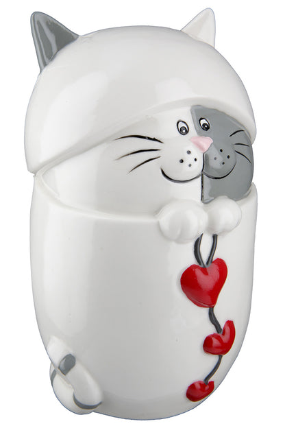 Money box, Cat, H: 18 cm, "Cuddle Cat Cupid"