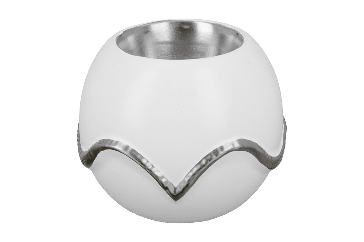 Tealight candle holder, "Silver Glow"