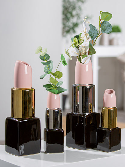 Vase, Lipstick, H: 30 cm, "Milano Chic"