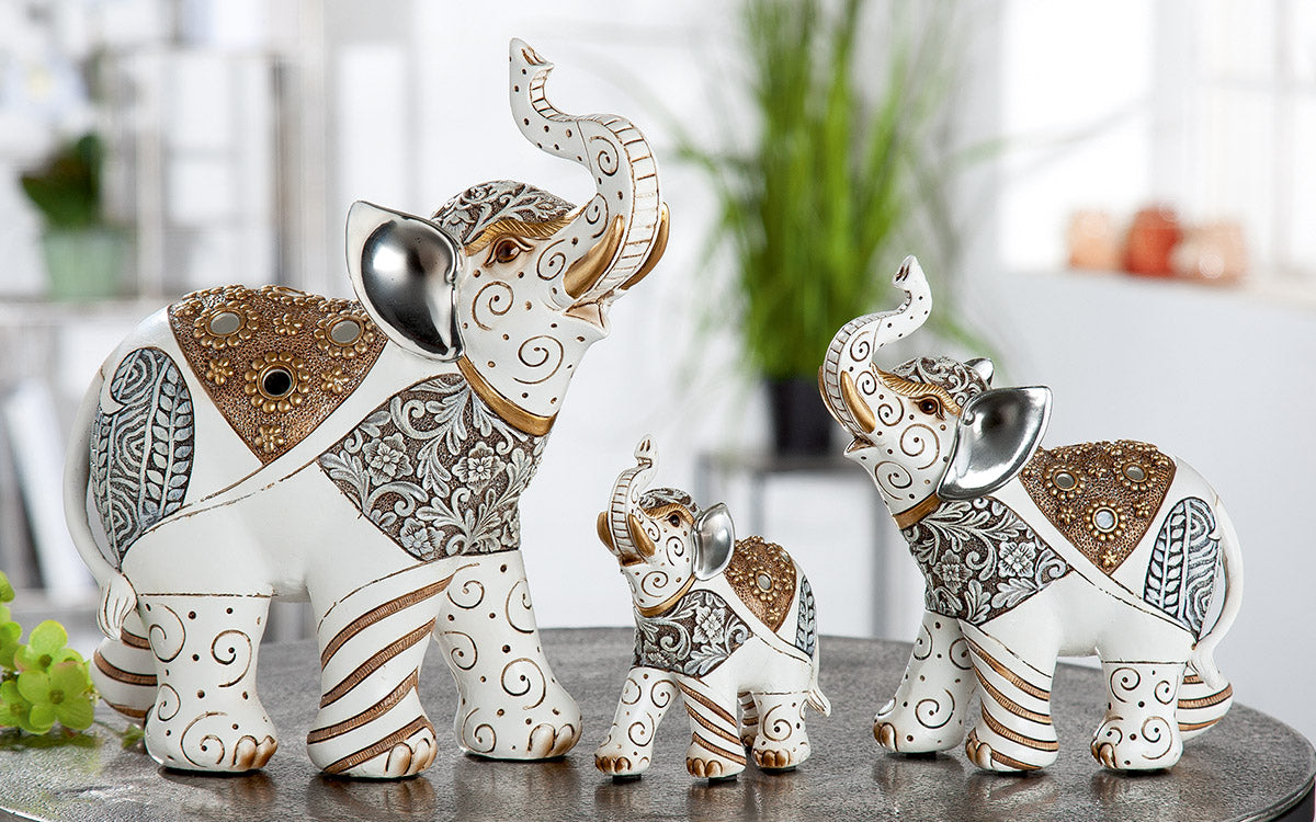 Figure, Elephant, H: 18.5 cm, "Ivory Elegance"