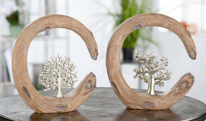 SET OF 2, Decorative object, "Silver Forest Breeze"