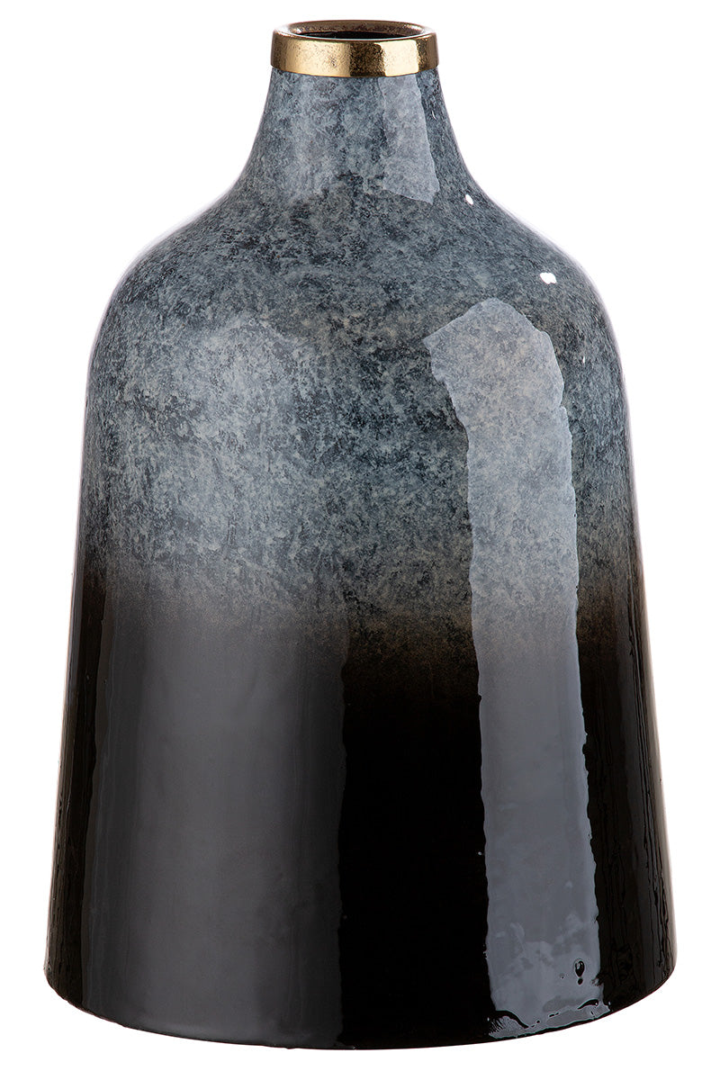 Vase, metal, "Dark Lava"