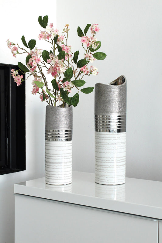 Vase, striped, H: 44 cm, "Le bruit de la mer"