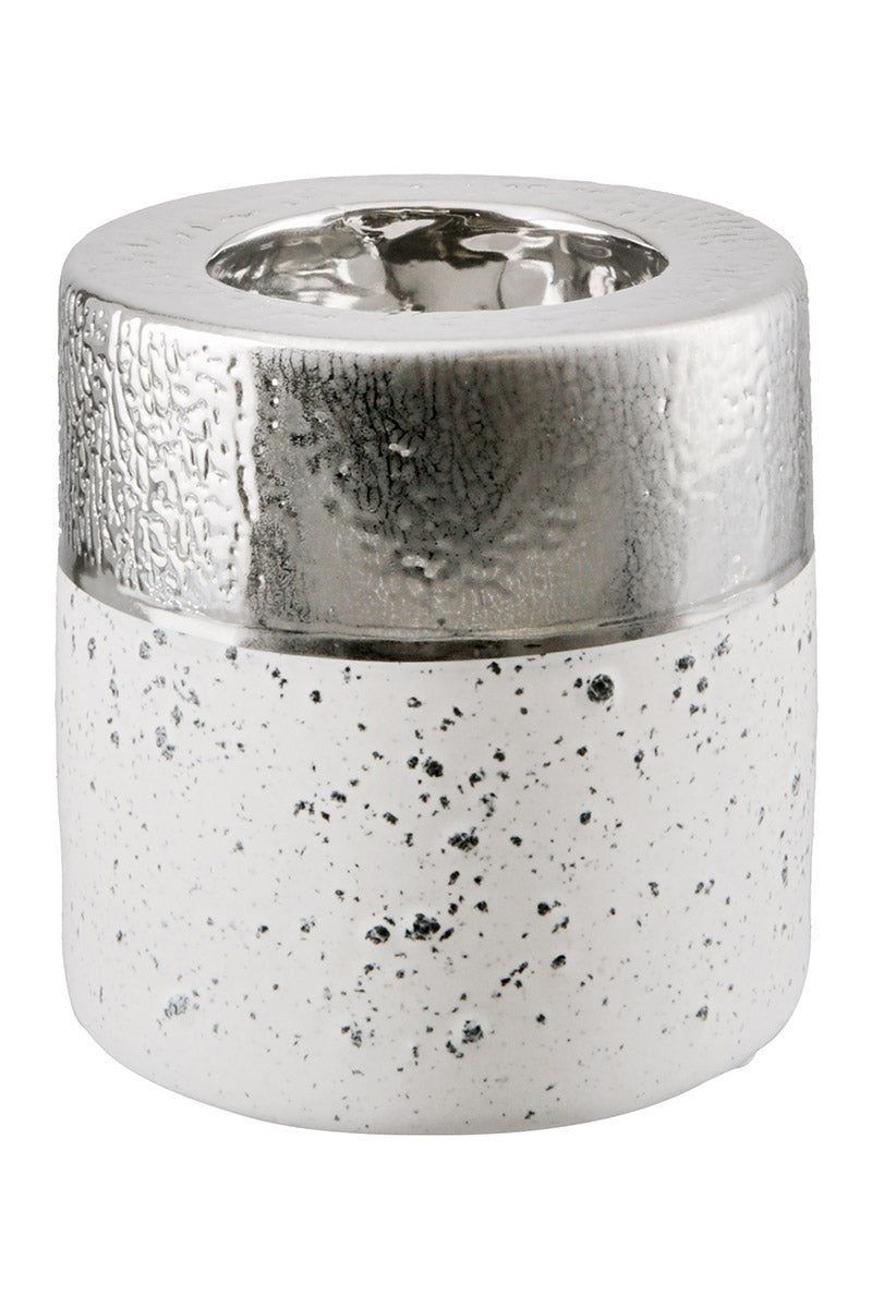 Tealight candle holder, "Shimmering Frost"