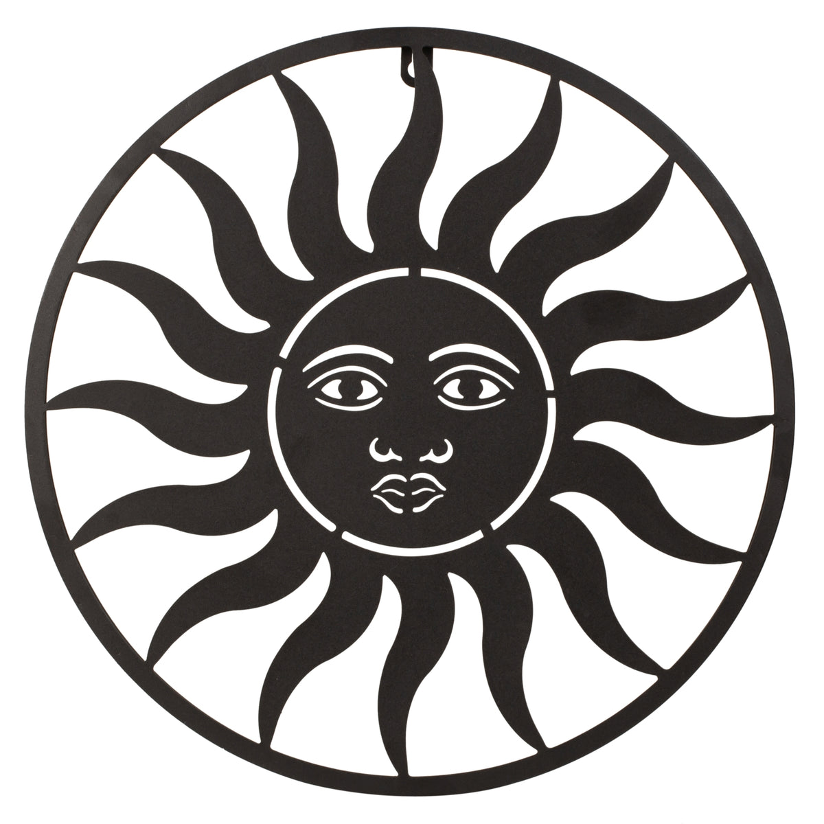 Metal wall decoration, "My big Sun - black", BIG SIZE