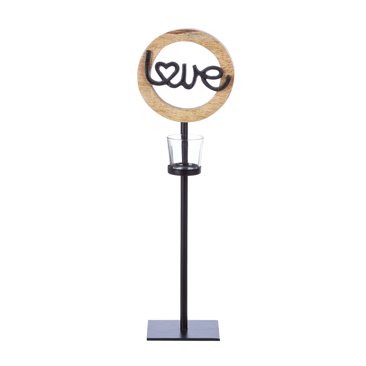 Tealight candle holder, Heart motif "Amour Sauvage"