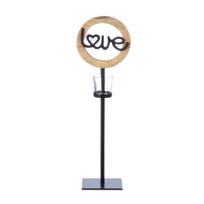 Tealight candle holder, Heart motif "Amour Sauvage"