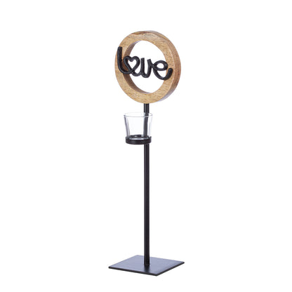 Tealight candle holder, Heart motif "Amour Sauvage"