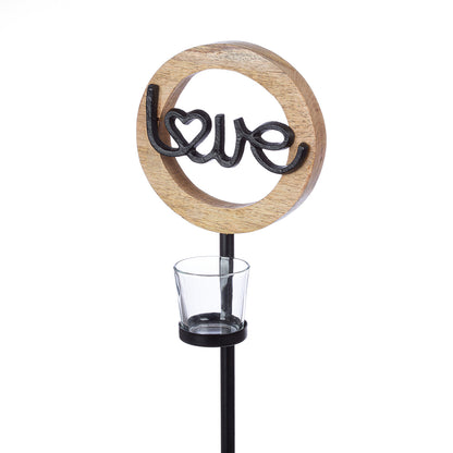 Tealight candle holder, Heart motif "Amour Sauvage"