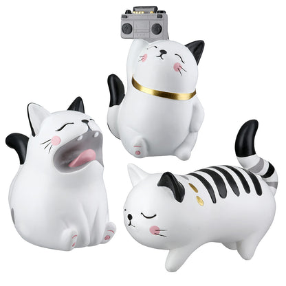 SET OF 3, Figure, Cat, "Miau Lina"