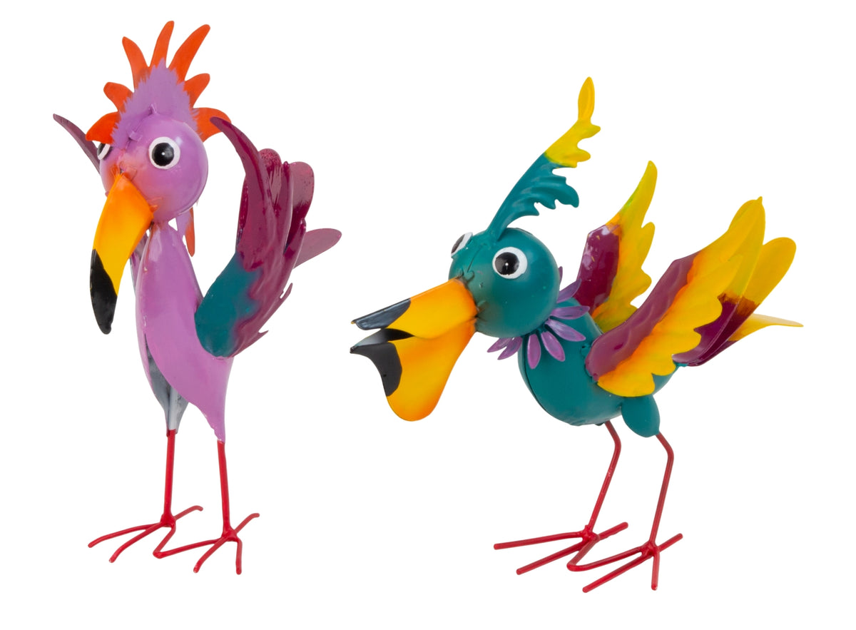 SET OF 2, Decorative Metal Birds. "I am right, no I´m..."