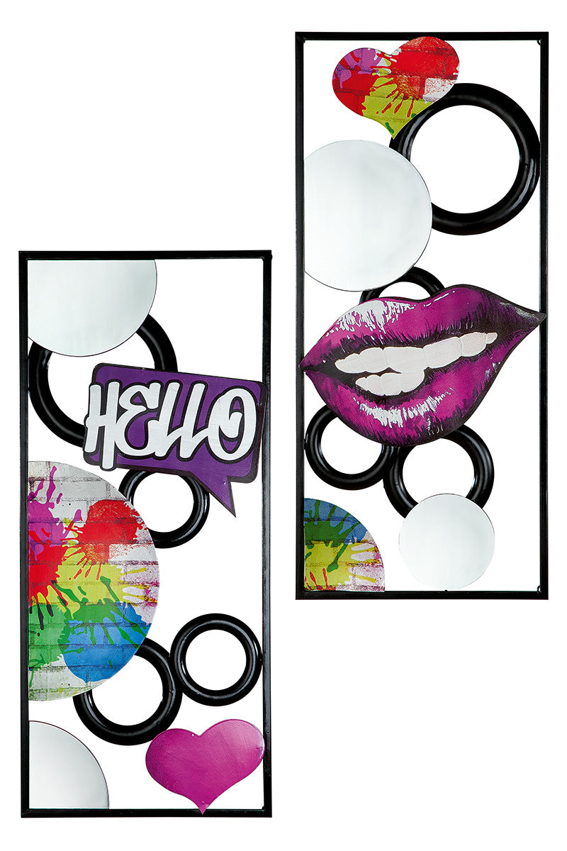Wall relief, rectangular, Metal, Mirror Glas, "L´Esprit Urban"