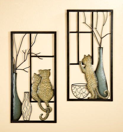 Wall relief, rectangular, "Cat´s Serenade"