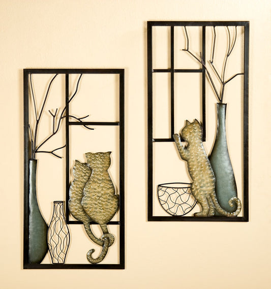 Wall relief, rectangular, "Cat´s Serenade"