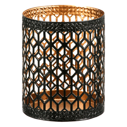 SET OF 2, Tealight candle holder, "Diamond Glow"