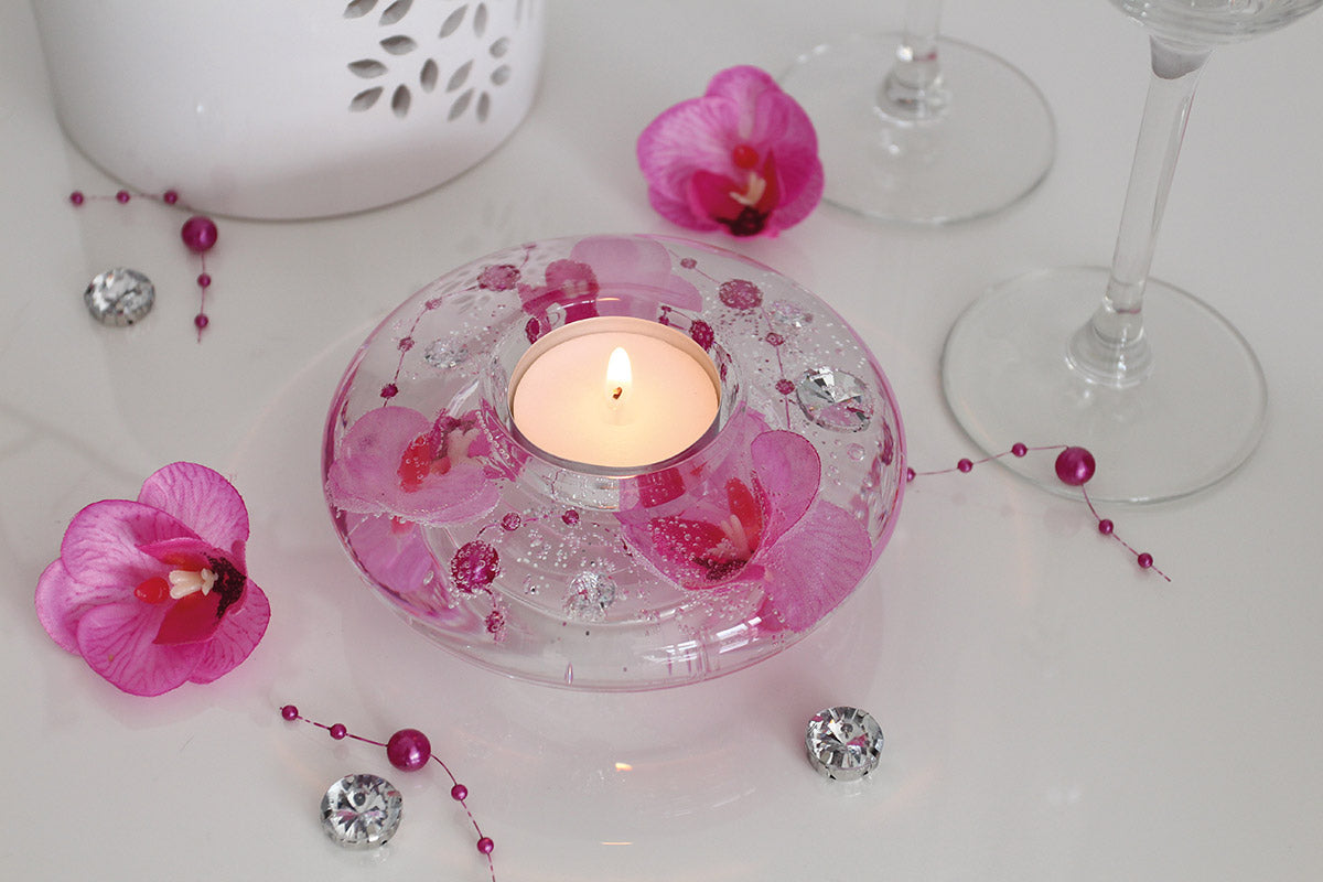 Dreamlight, Tealight candle holder, "Orchid Glamour"