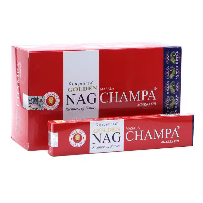 Golden Nag Champa Incense – 15 g Pack