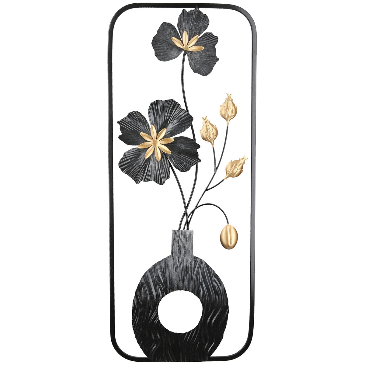 Wall relief, "Floral Vase Essence"