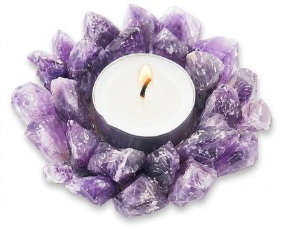Gemstone Tealight & Incense Stick Holder, In Gift Box – Individual Piece