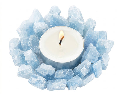 Gemstone Tealight & Incense Stick Holder, In Gift Box – Individual Piece