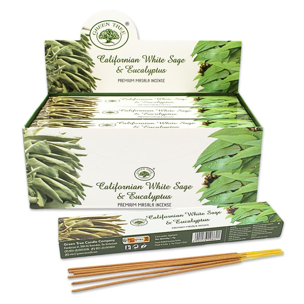 Californian White Sage & Eucalyptus Incense Sticks | 15 g Pack