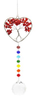 Gemstone Tree Heart Suncatcher , approx. 31 cm