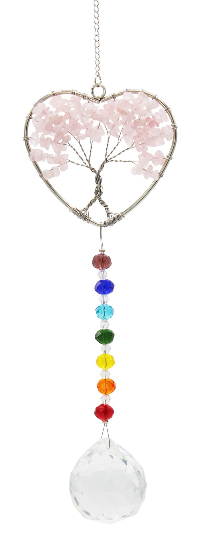 Gemstone Tree Heart Suncatcher , approx. 31 cm