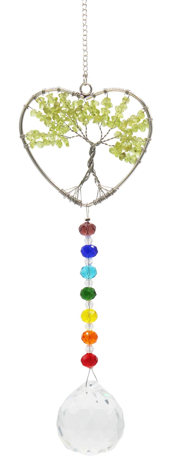 Gemstone Tree Heart Suncatcher , approx. 31 cm