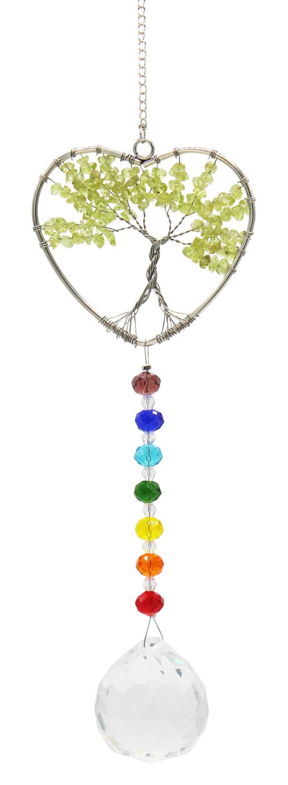Gemstone Tree Heart Suncatcher , approx. 31 cm