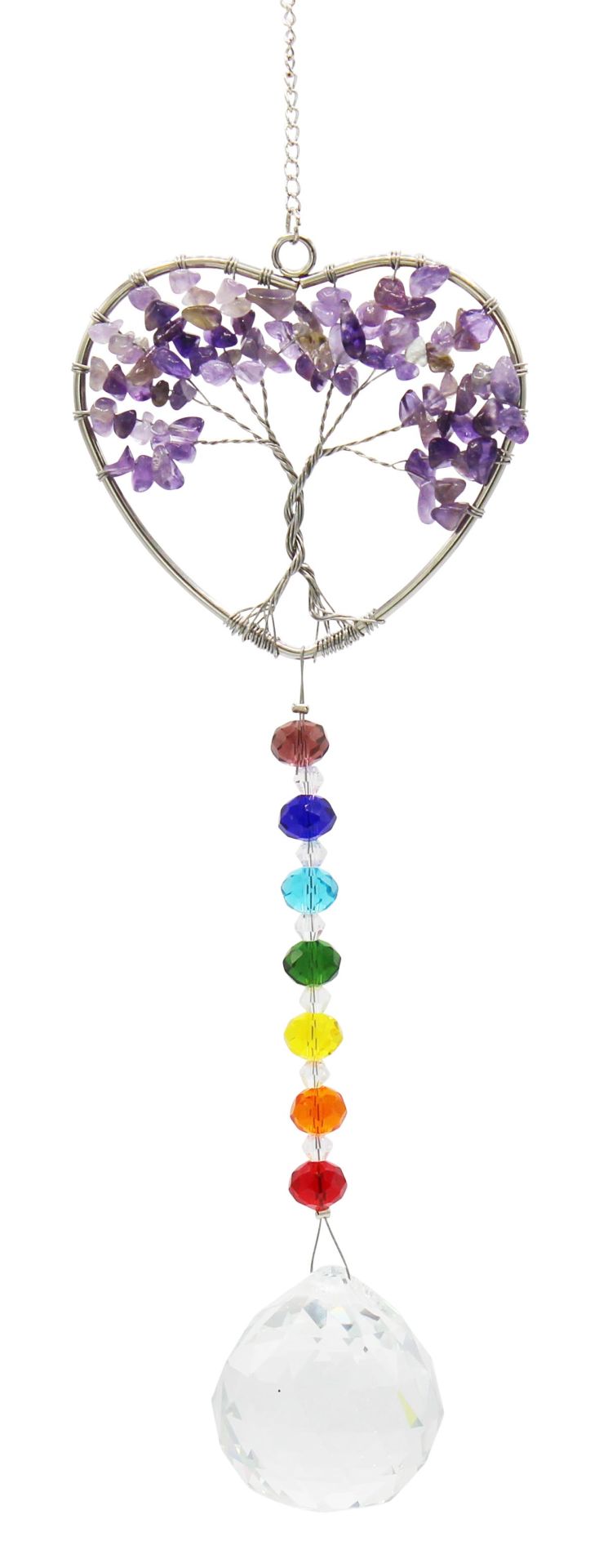 Gemstone Tree Heart Suncatcher , approx. 31 cm
