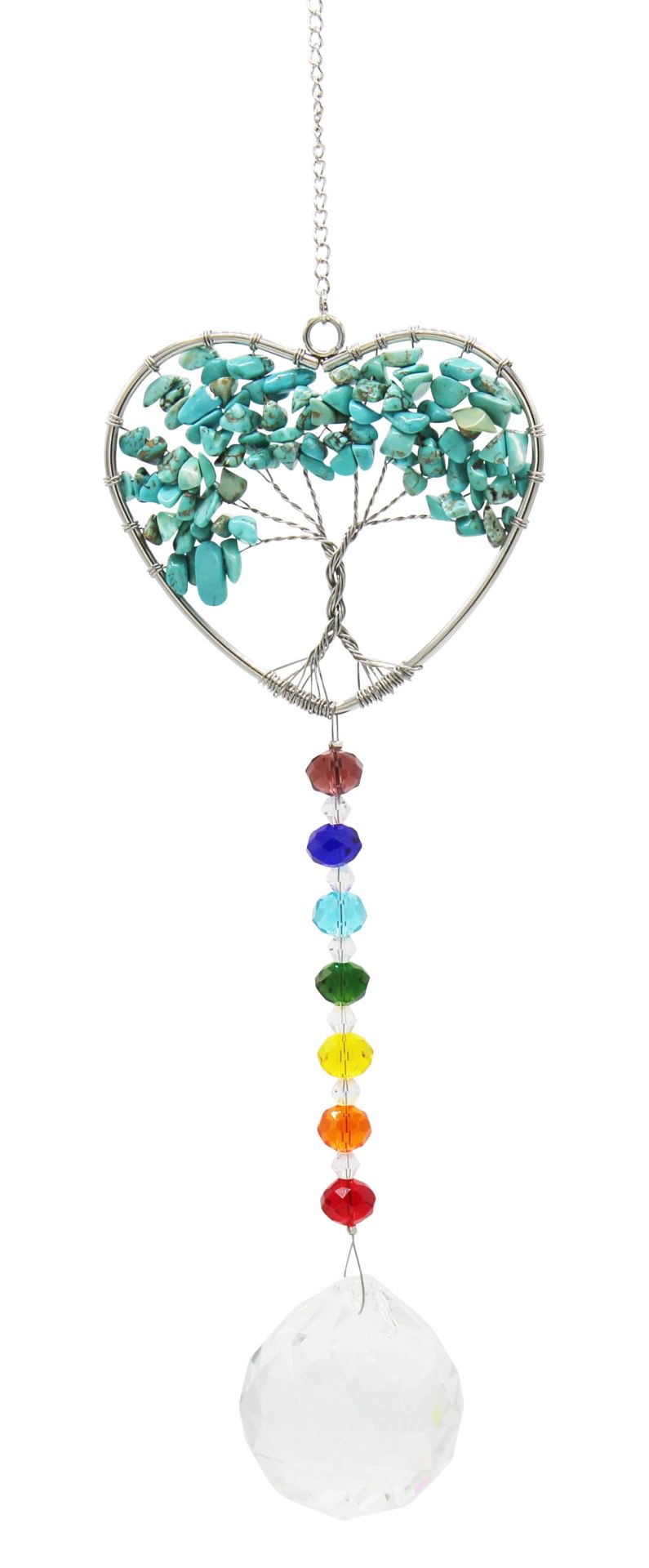 Gemstone Tree Heart Suncatcher , approx. 31 cm