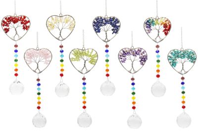 Gemstone Tree Heart Suncatcher , approx. 31 cm